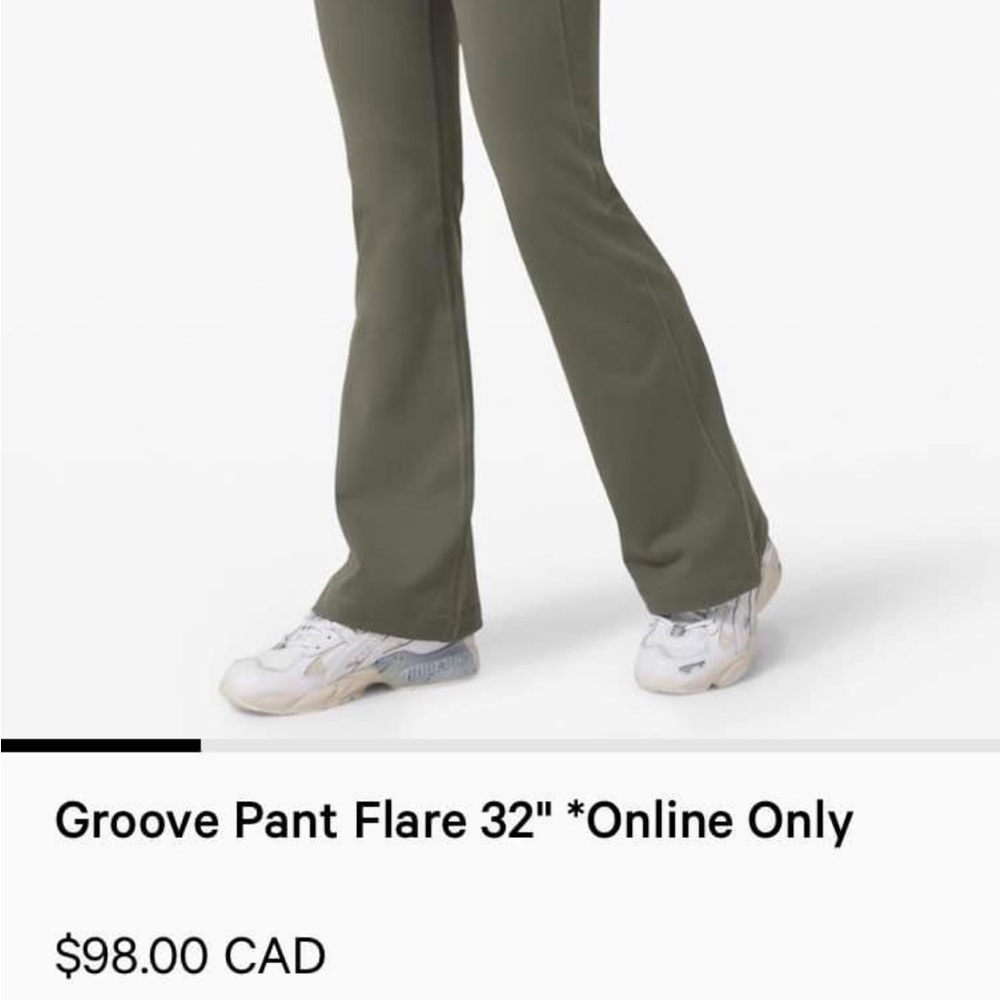 Lululemon green groove flare pants - Picture 4 of 4